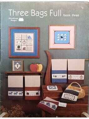 Three Bags Full Cross-Stitch Pattern Book Three By Schoolhouse Designs